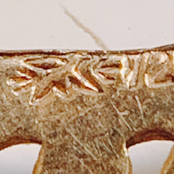 Vintage 1940s 12K Gold Filled Bow Brooch Gemstone Cabochon Mid Century Pin - Picture 13 of 14